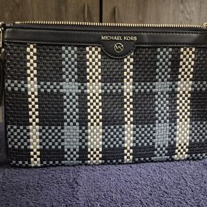 Michael Kors Black and Blue Checkered Men's Bag